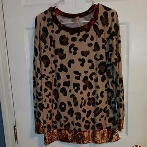 Honeyme Women's Round Neck Long sleeve top Size L